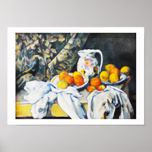 Still life with drapery poster