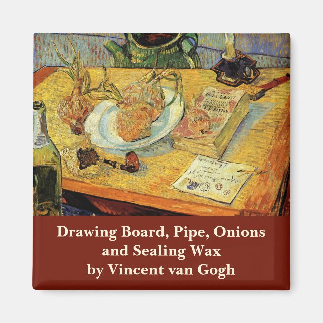 Still Life with Drawing Board by Vincent van Gogh Magnet (Front)
