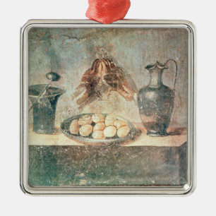 Still life with eggs and thrushes metal tree decoration