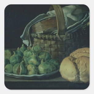 Still Life With Figs, 1746 Square Sticker