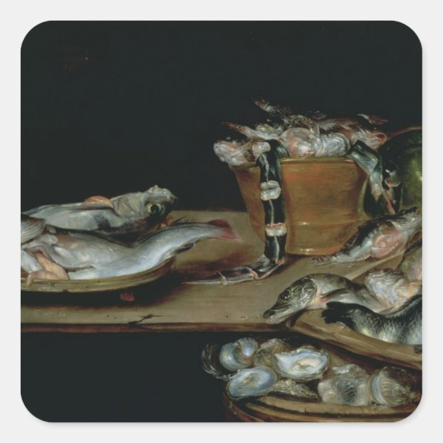 Still Life with Fish Square Sticker (Front)