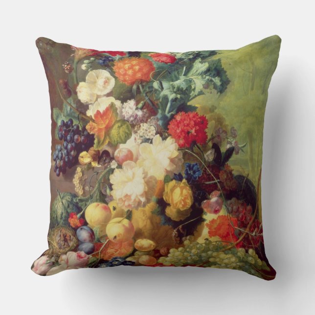 Still Life with Flowers and Fruit Cushion (Front)