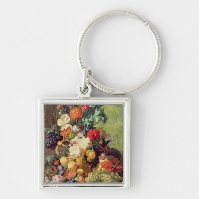 Still Life with Flowers and Fruit Key Ring (Front)