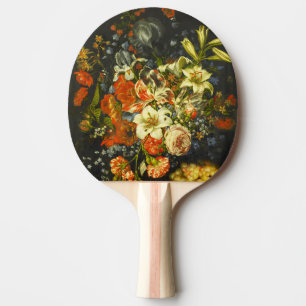 Still Life with Flowers and Fruit Ping Pong Paddle