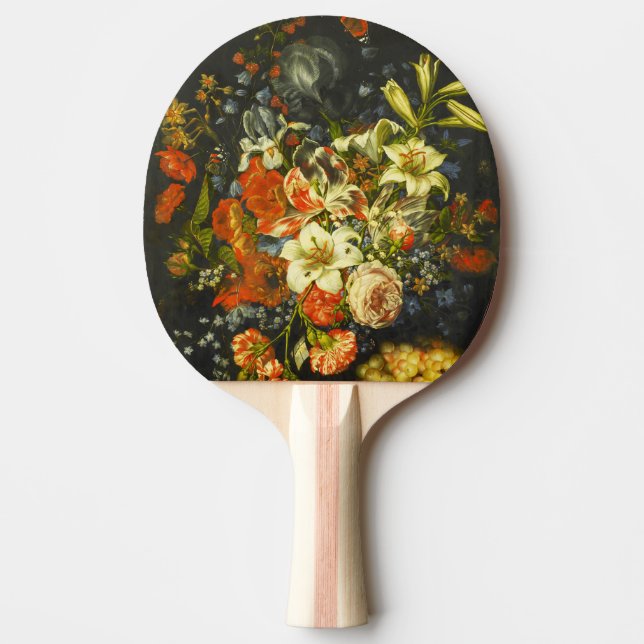 Still Life with Flowers and Fruit  Ping Pong Paddle (Front)