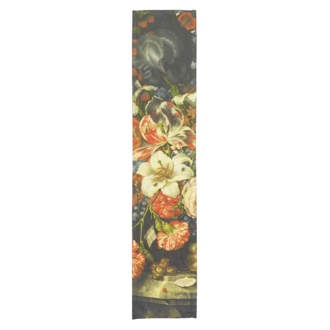 Still Life with Flowers and Fruit  Short Table Runner (Front)