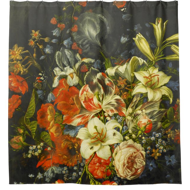 Still Life with Flowers and Fruit  Shower Curtain (Front)