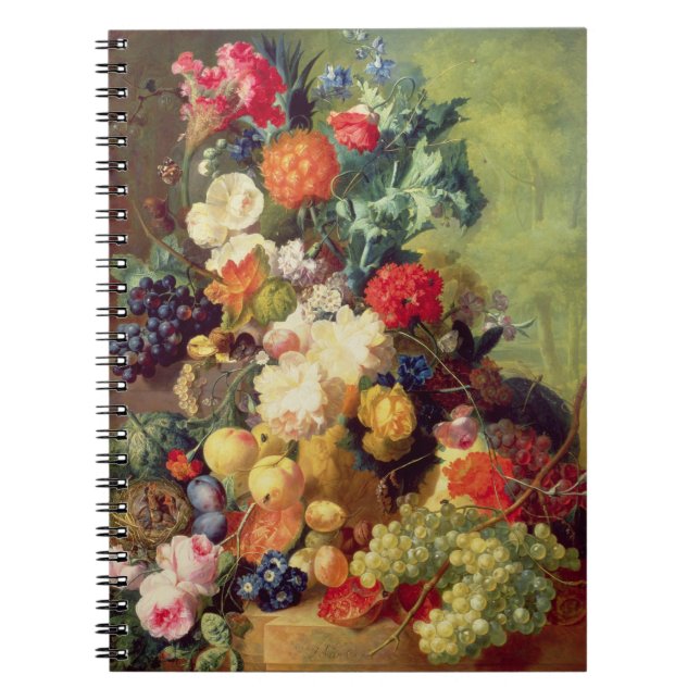 Still Life with Flowers and Fruit Spiral Notebook (Front)