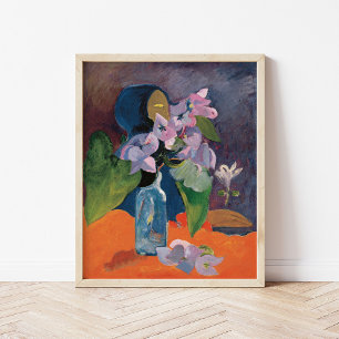 Still Life with Flowers and Idol   Paul Gauguin Poster