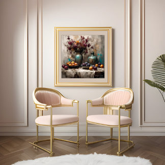 Still Life with Flowers and Plums - Print