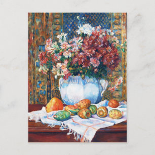 Still Life with Flowers and Prickly Pears Renoir Postcard