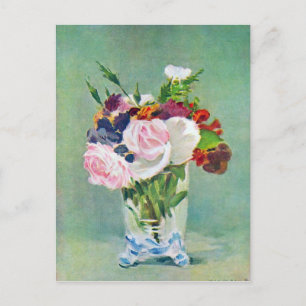 Still Life with Flowers by Edouard Manet Postcard