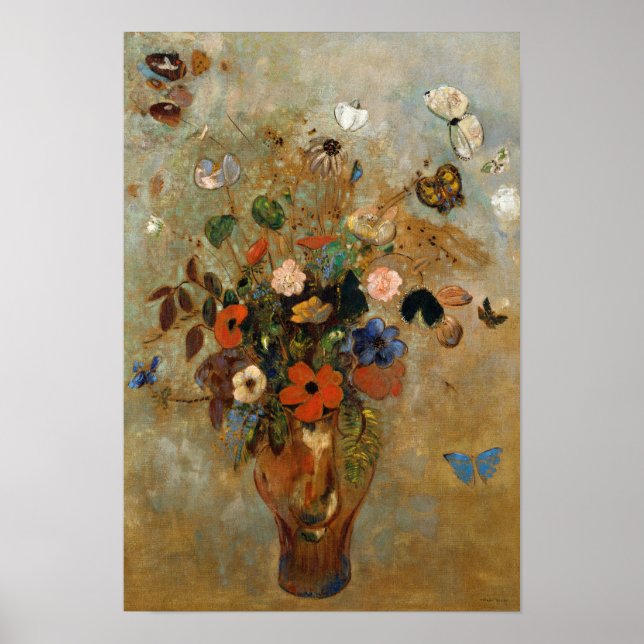 Still Life with Flowers by Odilon Redon Poster (Front)