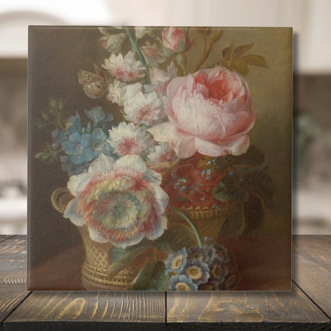 Still Life With Flowers – Cornelis van Spaendonck Tile (Creator Uploaded)