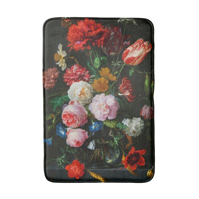 Still Life with Flowers in a Glass Vase  Bath Mat (Front Vertical)