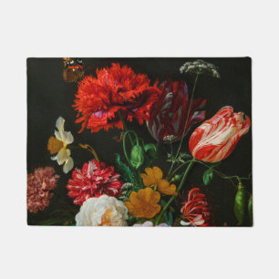 Still Life with Flowers in a Glass Vase  Doormat