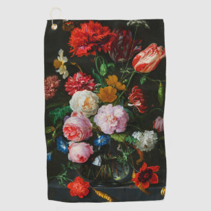 Still Life with Flowers in a Glass Vase  Golf Towel