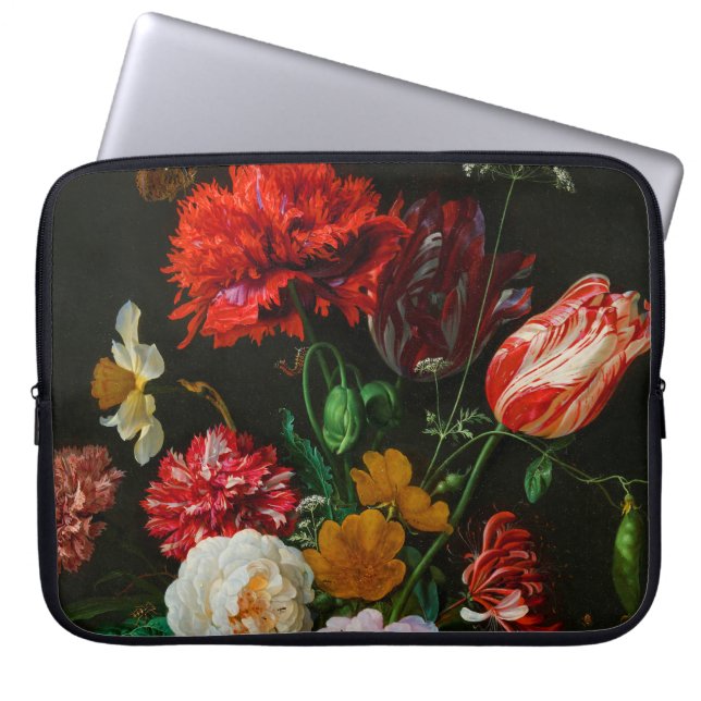 Still Life with Flowers in a Glass Vase  Laptop Sleeve (Front)