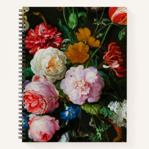 Still Life with Flowers in a Glass Vase  Notebook