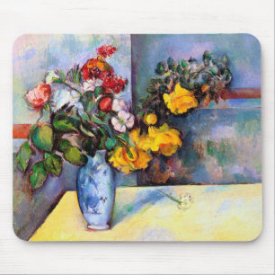 Still Life with Flowers in a Vase, Paul Cezanne Mouse Pad