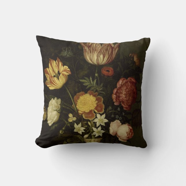 Still Life With Flowers in a Wan-li Vase Ambrosius Cushion (Front)