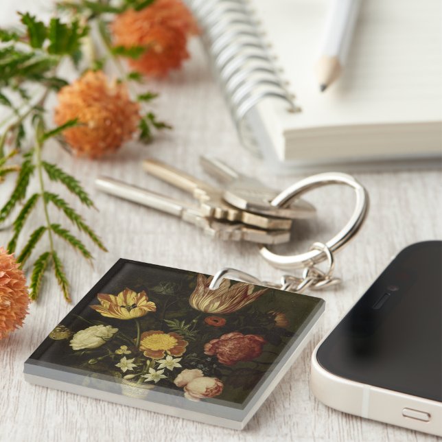 Still Life With Flowers in a Wan-li Vase Ambrosius Key Ring (Front Right)
