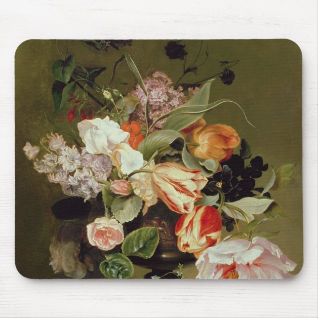 Still life with flowers mouse pad (Front)