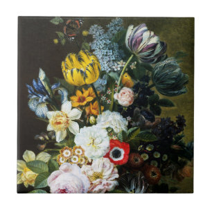 Still Life with Flowers painting Tile