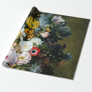 Still Life with Flowers painting Wrapping Paper