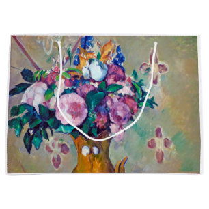 Still Life with Flowers, Paul Cezanne Large Gift Bag