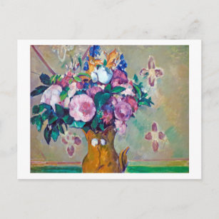 Still Life with Flowers, Paul Cezanne Postcard