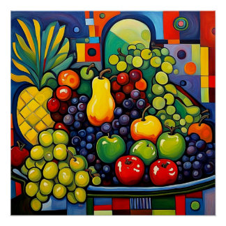 Still life with fruit 11 poster