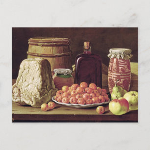 Still Life with Fruit and Cheese Postcard