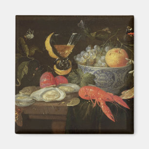 Still Life with Fruit and Shell Fish, 1653 (oil on Magnet