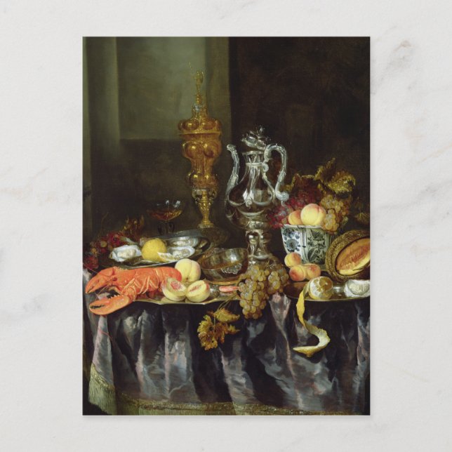 Still Life with Fruit and Shellfish Postcard (Front)