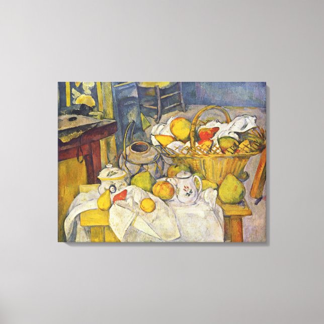 Still Life With Fruit Basket Canvas Print (Front)