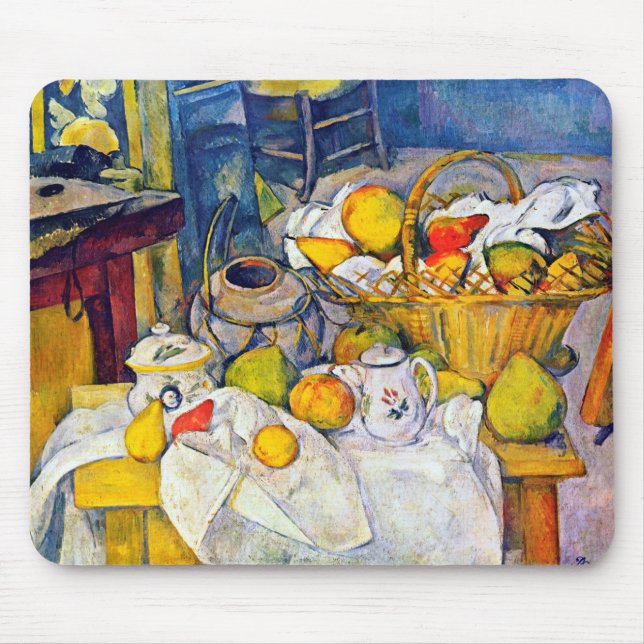 Still Life with Fruit Basket, Paul Cezanne Mouse Pad (Front)