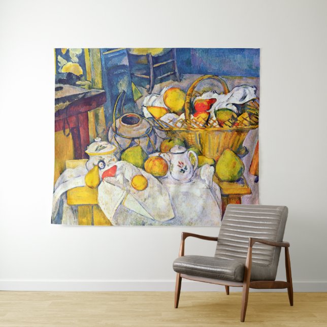 Still Life with Fruit Basket, Paul Cezanne Tapestry (In Situ (Horizontal))