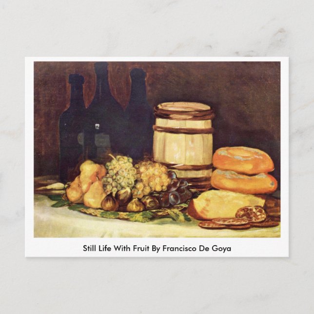 Still Life With Fruit By Francisco De Goya Postcard (Front)