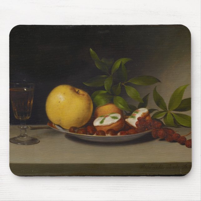 Still Life with Fruit, Cakes and Wine, 1821 Mouse Pad (Front)
