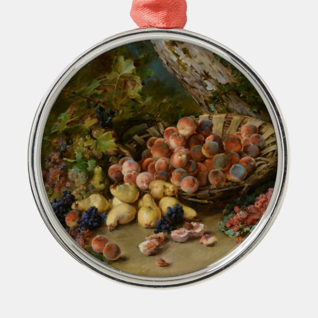Still Life With Fruits Metal Tree Decoration (Front)