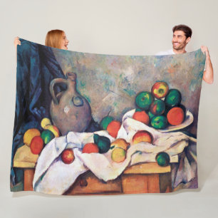 Still Life with Fruits, Paul Cezanne Fleece Blanket