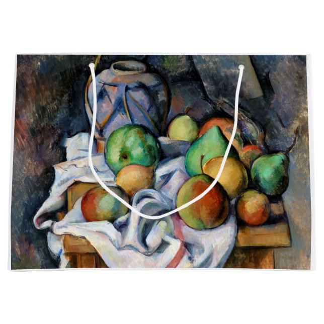 Still Life with Fruits, Paul Cezanne Large Gift Bag (Front)