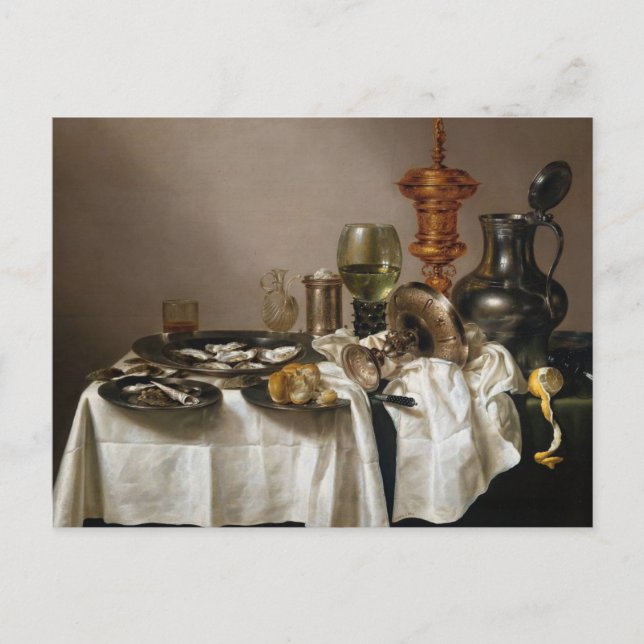Still life with gilt goblet - Willem Claesz. Heda Postcard (Front)