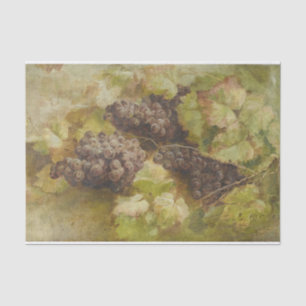 Still Life With Grapes by Giovanni Segantini Tissue Paper