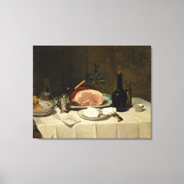 Still Life With Ham Canvas Print (Front)