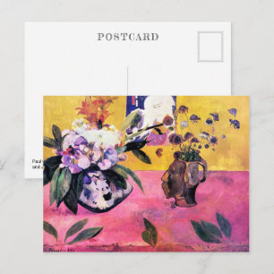 Still Life with Head-Shaped Vase Paul Gauguin Postcard