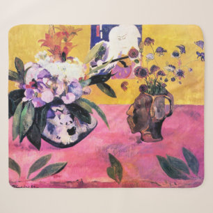 Still Life with Head-Shaped Vase   Paul Gauguin   Sherpa Blanket