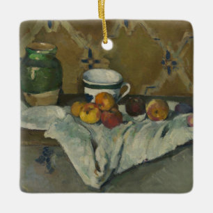 Still Life with Jar, Cup, and Apples Ceramic Tree Decoration