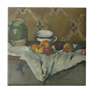 Still Life with Jar, Cup, and Apples Tile